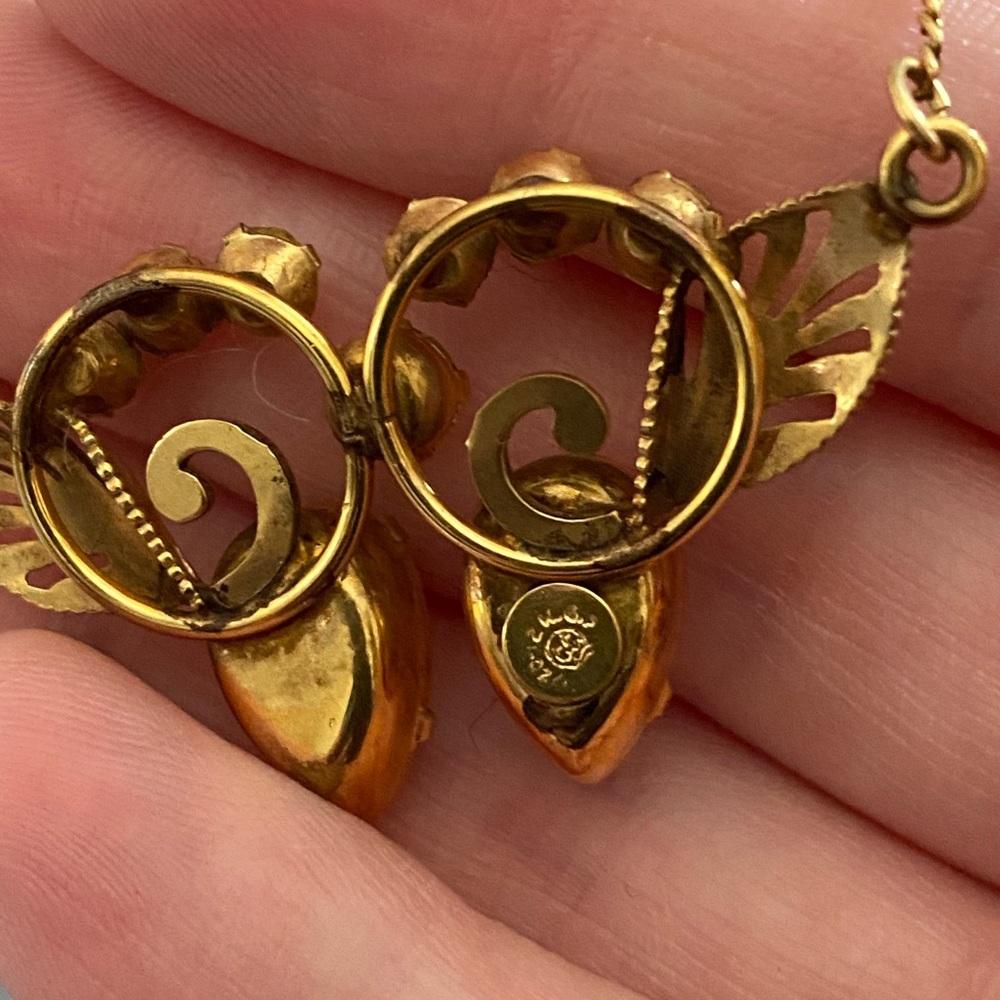 Vintage 14K Gold Filled Necklace & Earring Set - Picture 7 of 7